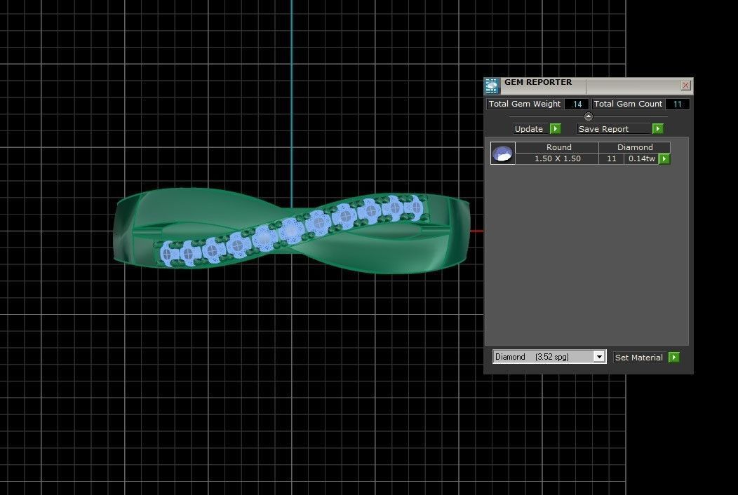 Round Cut Twisted Wedding Band 3dm STL OBJ FBX Render Details 3D print model_3