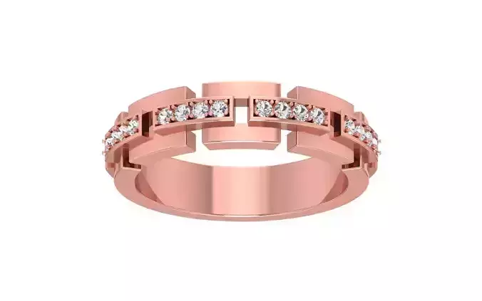 Designer Women Wedding Band 3dm STL OBJ FBX Render Details