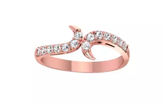 Bypass Shank Women Wedding Band 3dm STL OBJ FBX Render Details