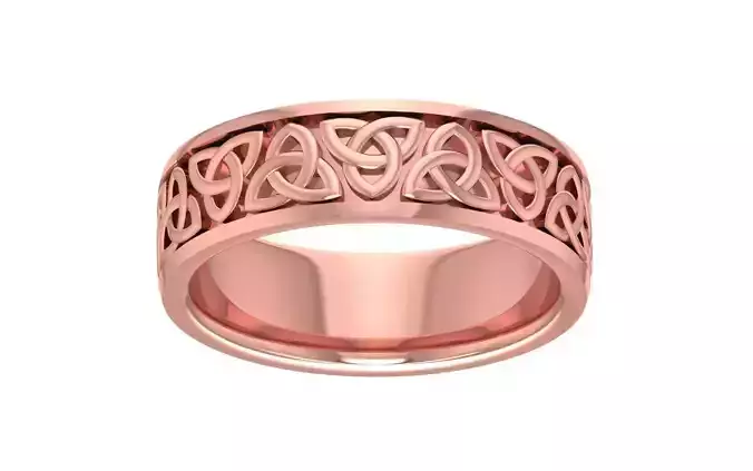 Plain Gold Women Wedding Band 3dm STL OBJ FBX Render Details