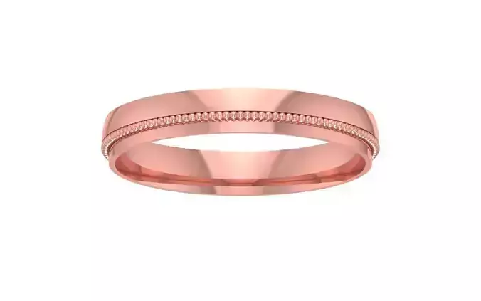 Plain Gold Women Wedding Band 3dm STL OBJ FBX Render Details