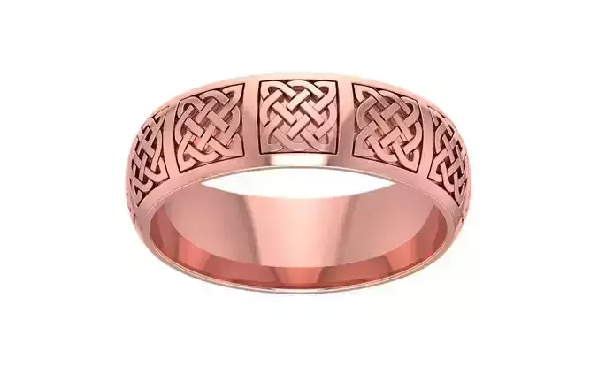 Plain Gold Wedding Band 3dm STL OBJ FBX Render Details