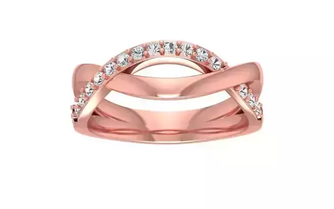 Women Twisted Wedding Band 3dm STL OBJ FBX Render Details