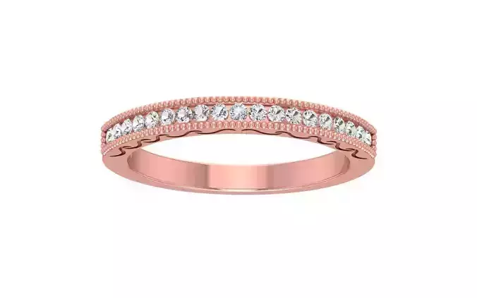 Round Cut Channel Set Wedding Band 3dm STL OBJ FBX Render Detail 3D print model