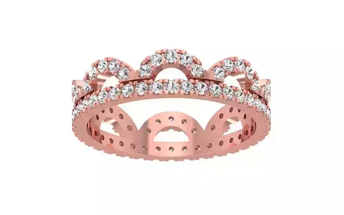 Full Eternity Round Diamond Wedding Band 3dm STL OBJ FBX Render 