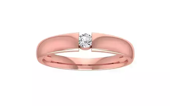 Tension Set Single Round Diamond Wedding Band 3dm STL OBJ FBX 