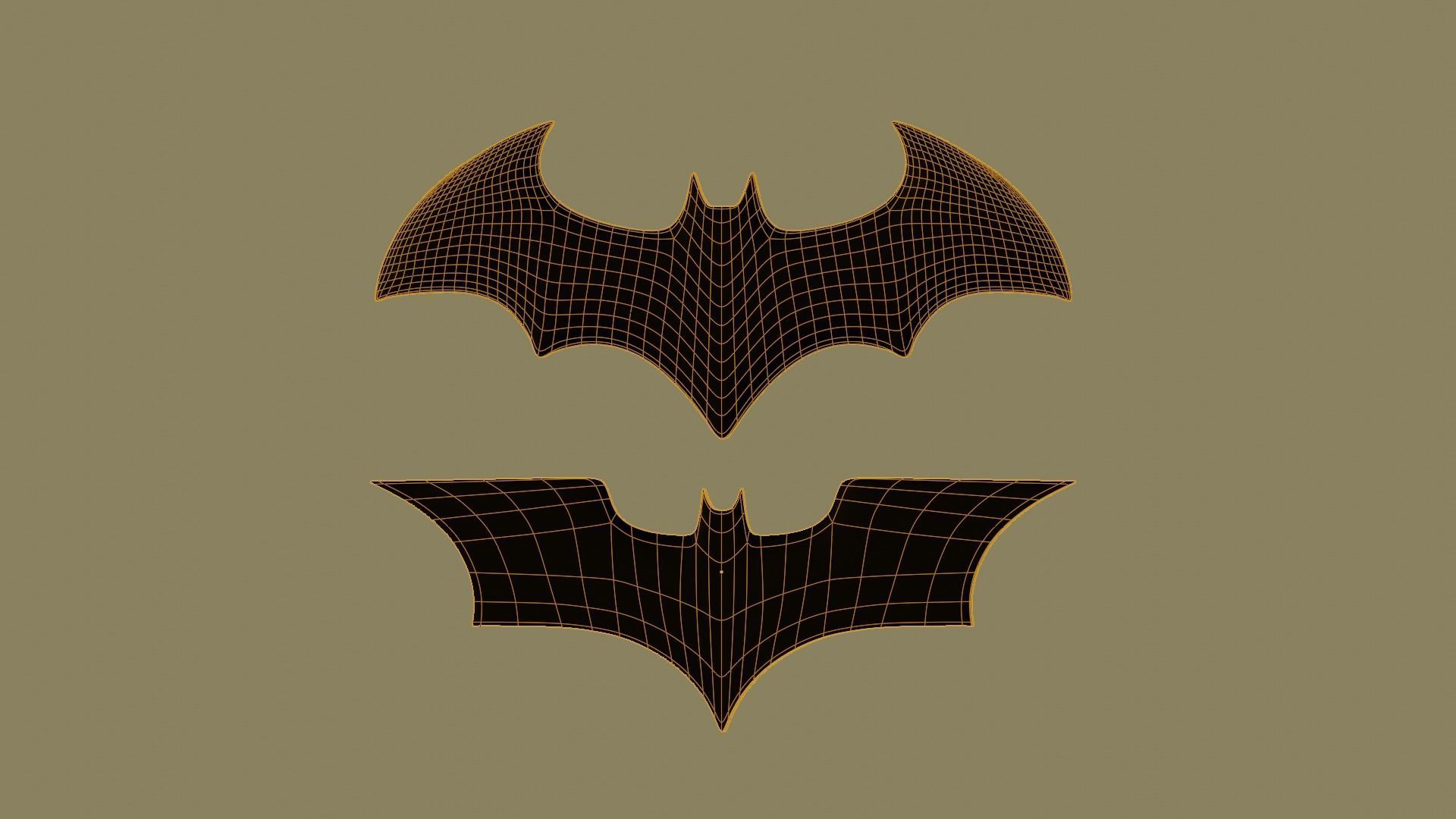 Batman Badge 3D model_6