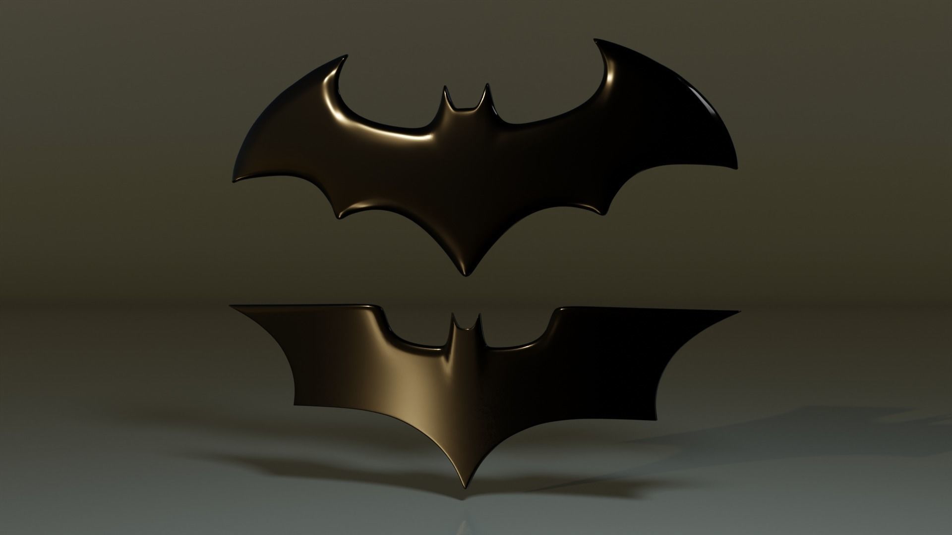 Batman Badge 3D model_2