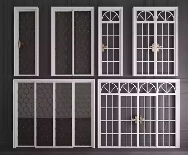 style Sliding door glass combination