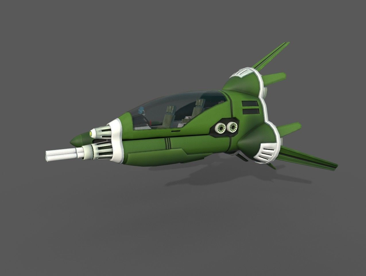 FIGHTER POD Low-poly 3D model_7