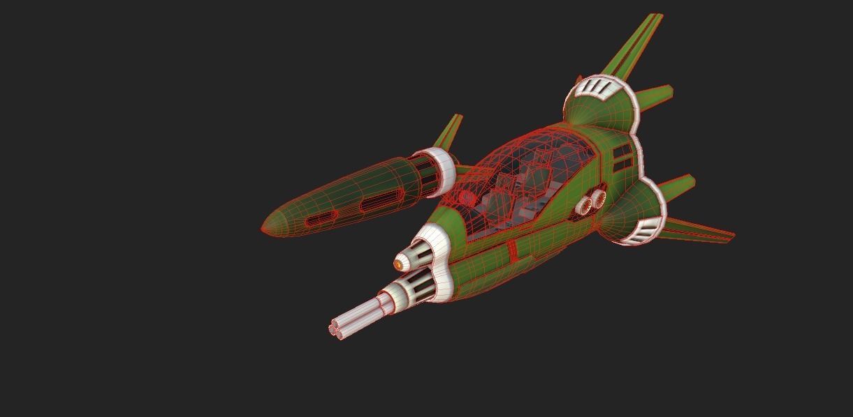 FIGHTER POD Low-poly 3D model_15