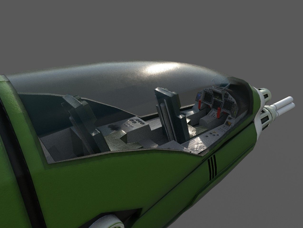 FIGHTER POD Low-poly 3D model_4