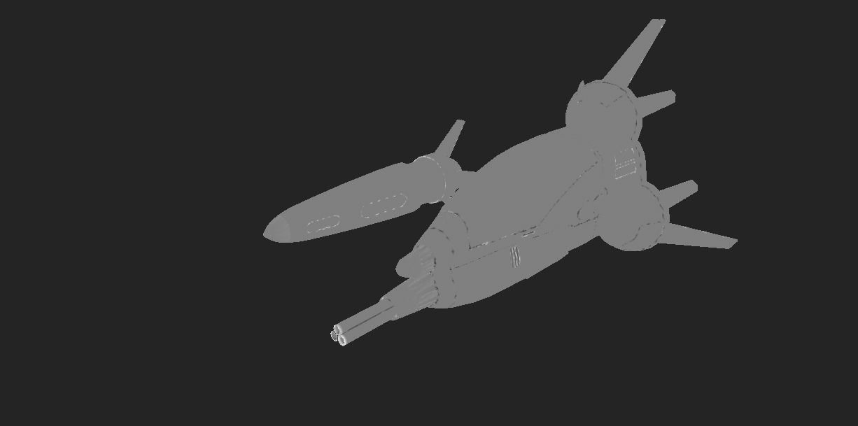 FIGHTER POD Low-poly 3D model_12