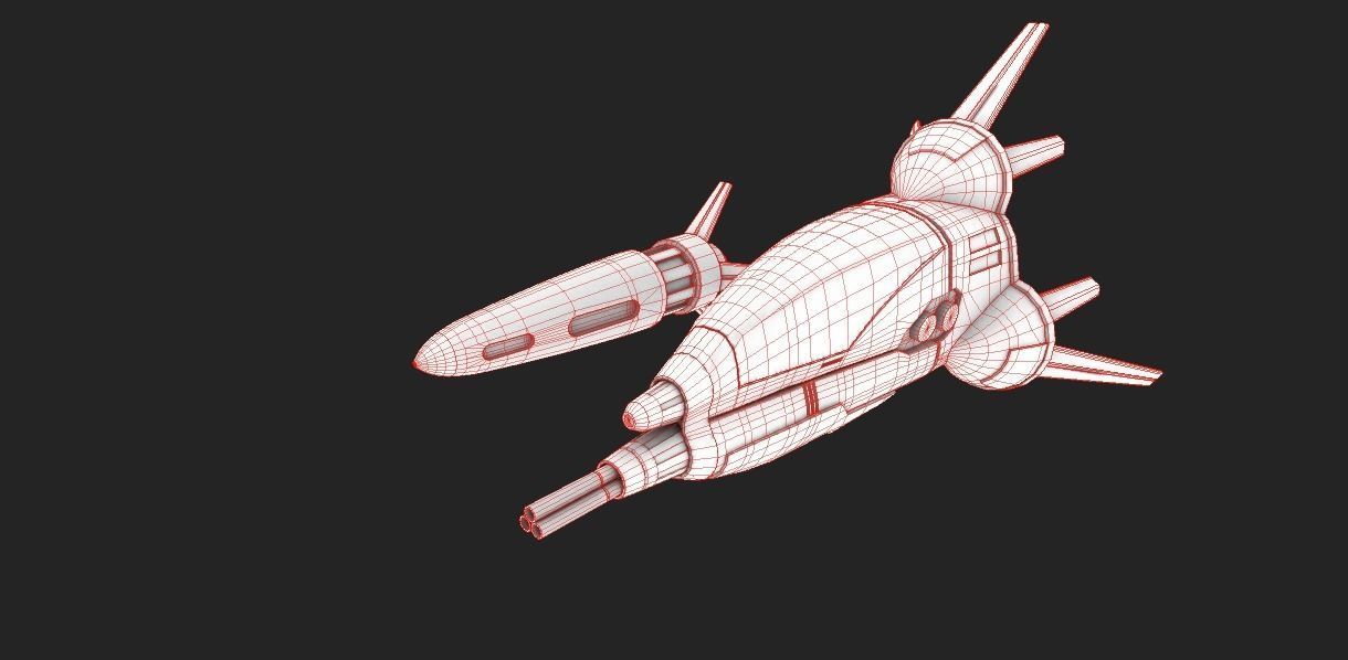FIGHTER POD Low-poly 3D model_16