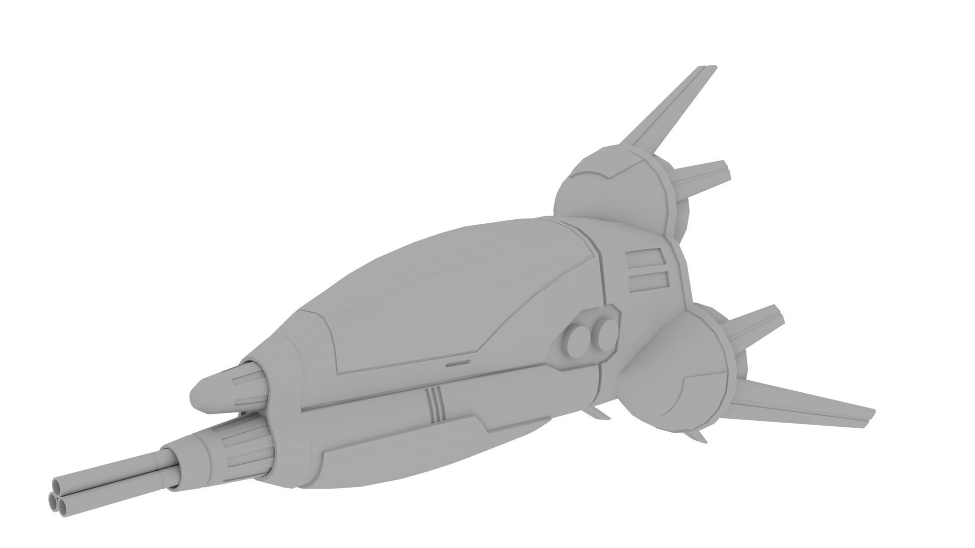 FIGHTER POD Low-poly 3D model_19