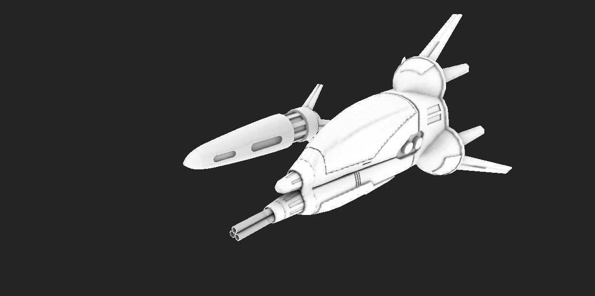 FIGHTER POD Low-poly 3D model_11