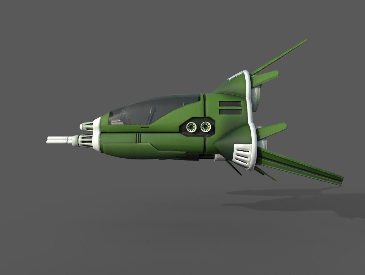 FIGHTER POD Low-poly 3D model_3