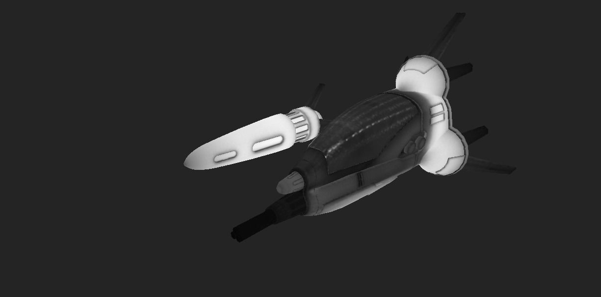 FIGHTER POD Low-poly 3D model_13