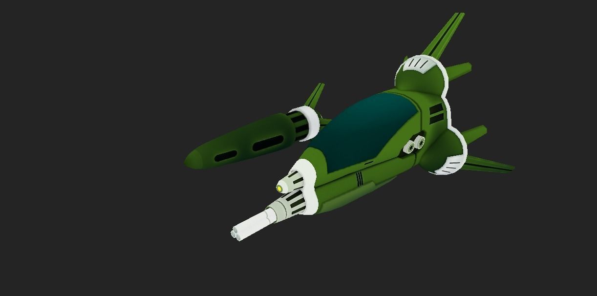 FIGHTER POD Low-poly 3D model_8