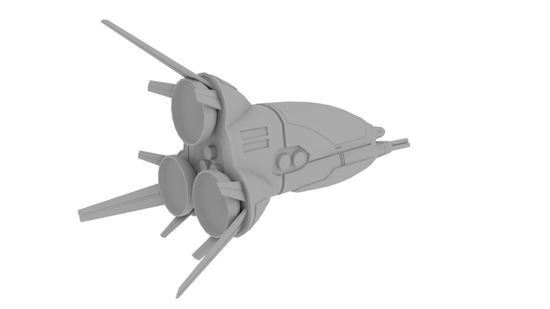 FIGHTER POD Low-poly 3D model_20