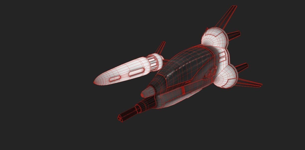 FIGHTER POD Low-poly 3D model_17