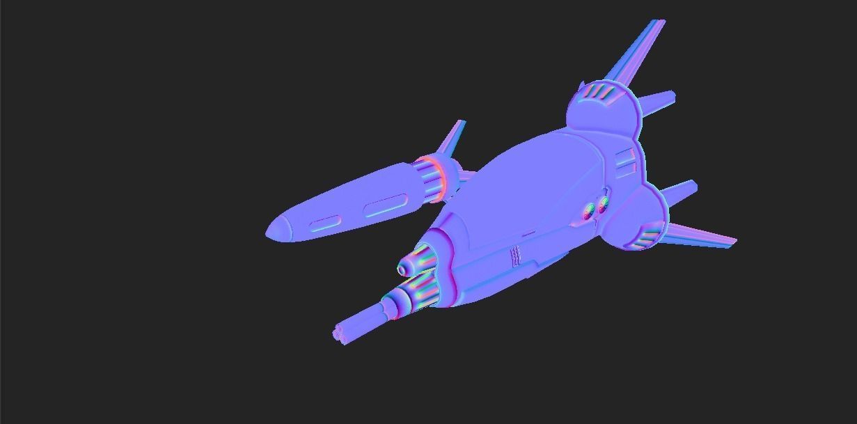 FIGHTER POD Low-poly 3D model_10