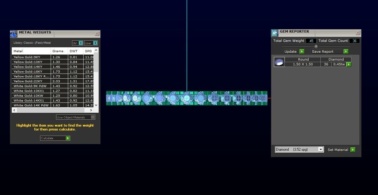 Round Cut Diamond Wedding Band 3dm STL OBJ FBX Render Details 3D print model_3