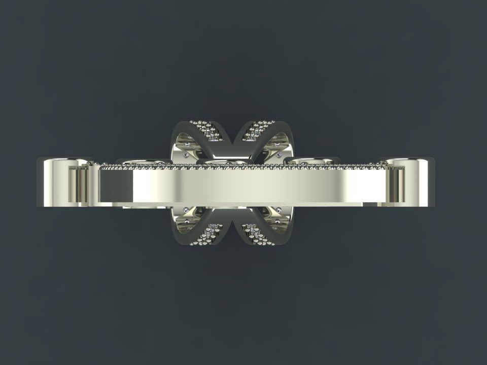 G letter pendant 3D print model_11