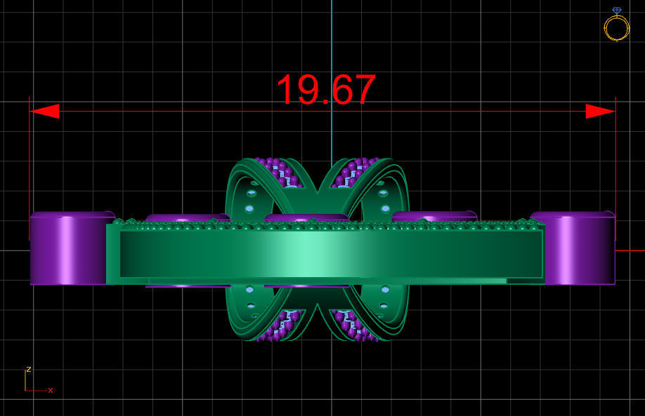 G letter pendant 3D print model_14