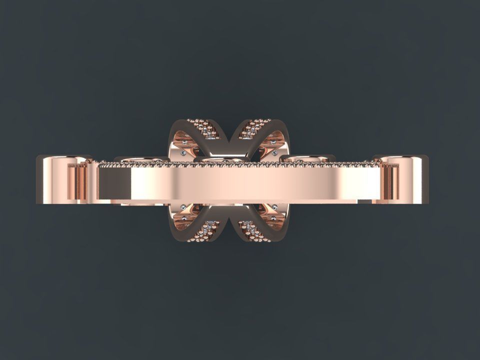 G letter pendant 3D print model_12