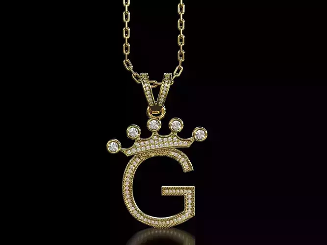 G letter pendant 3D print model