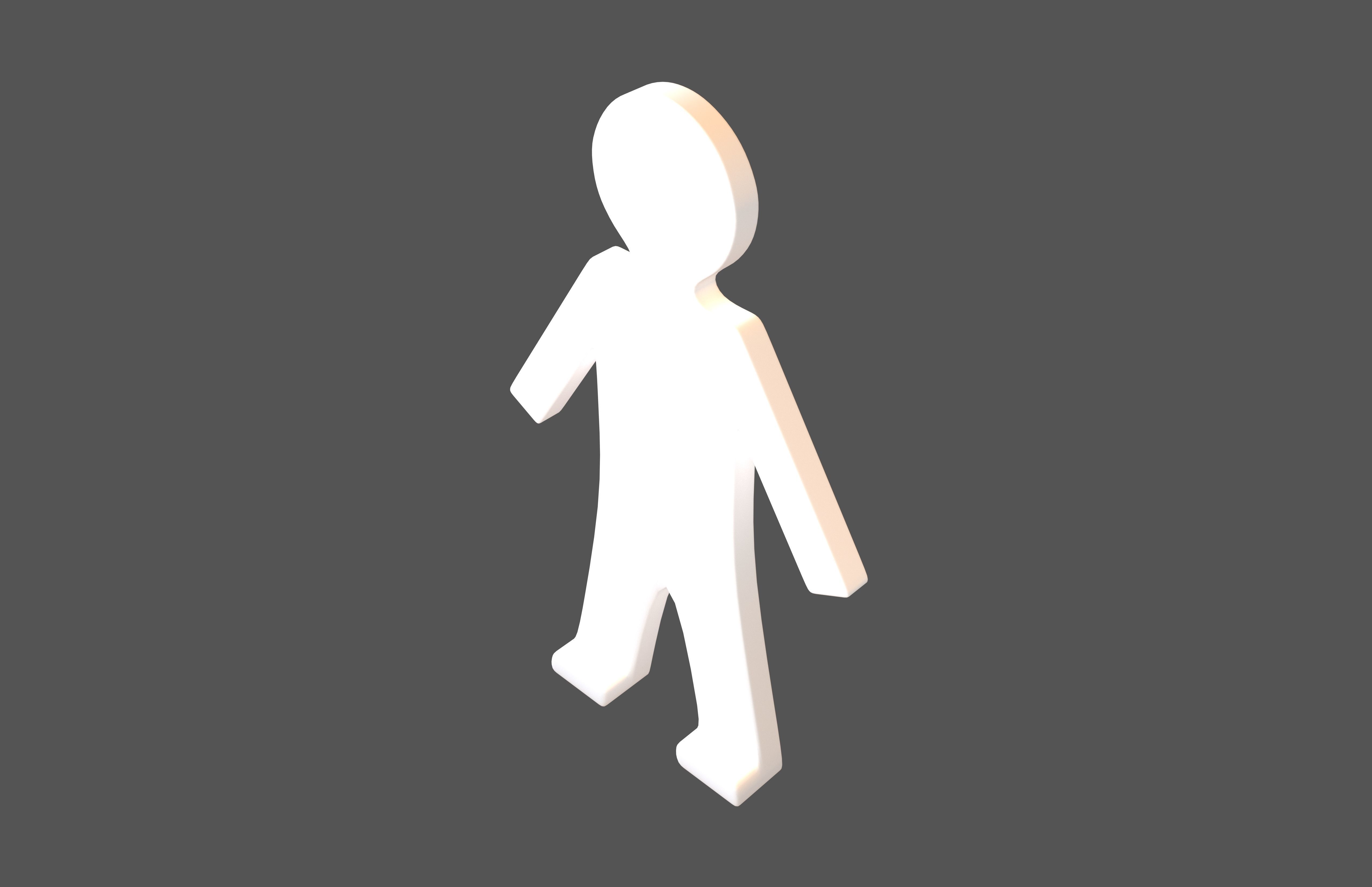 Plastic Stickman Stand v1 002 Low-poly 3D model_2