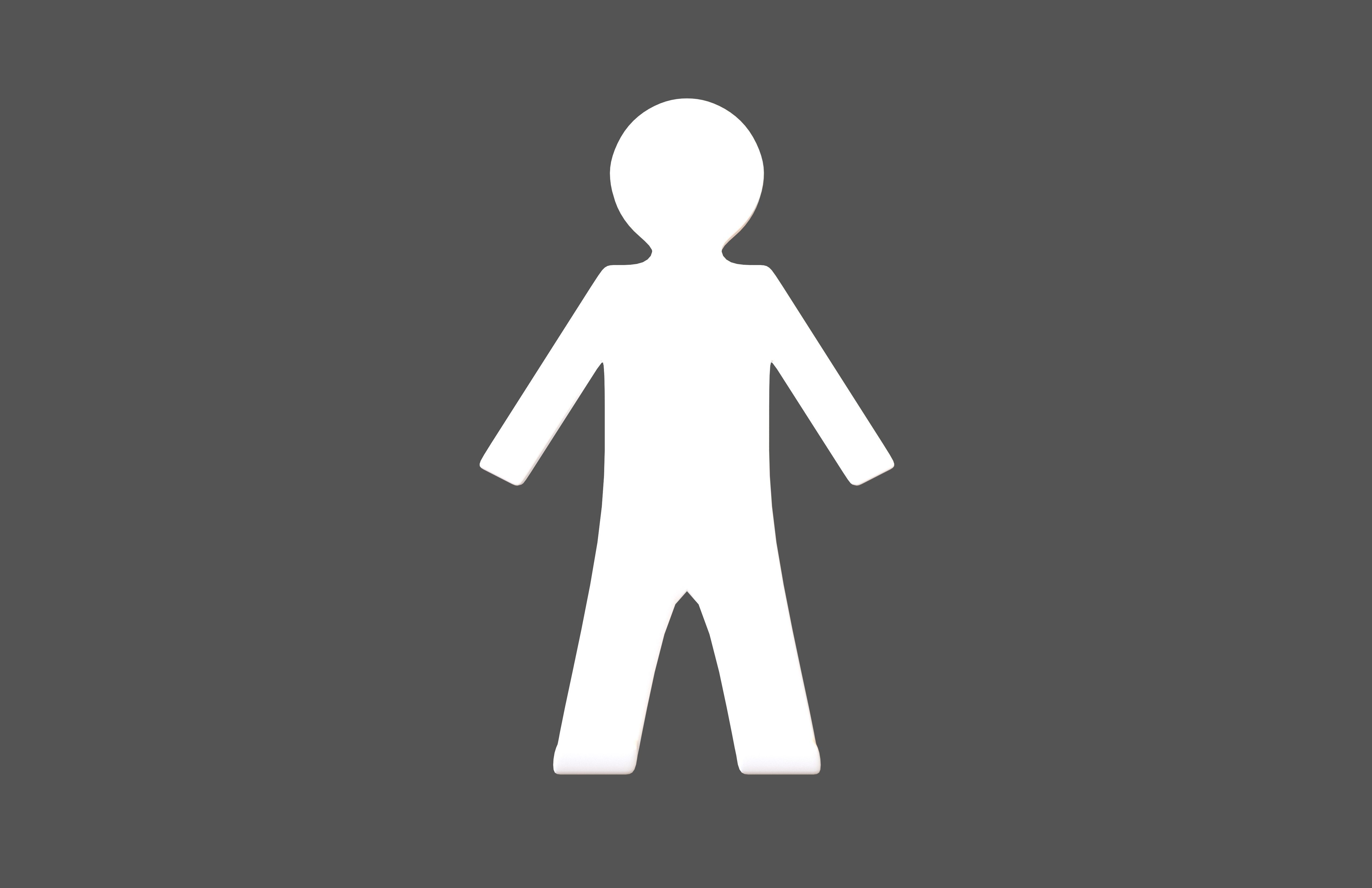 Plastic Stickman Stand v1 002 Low-poly 3D model_1