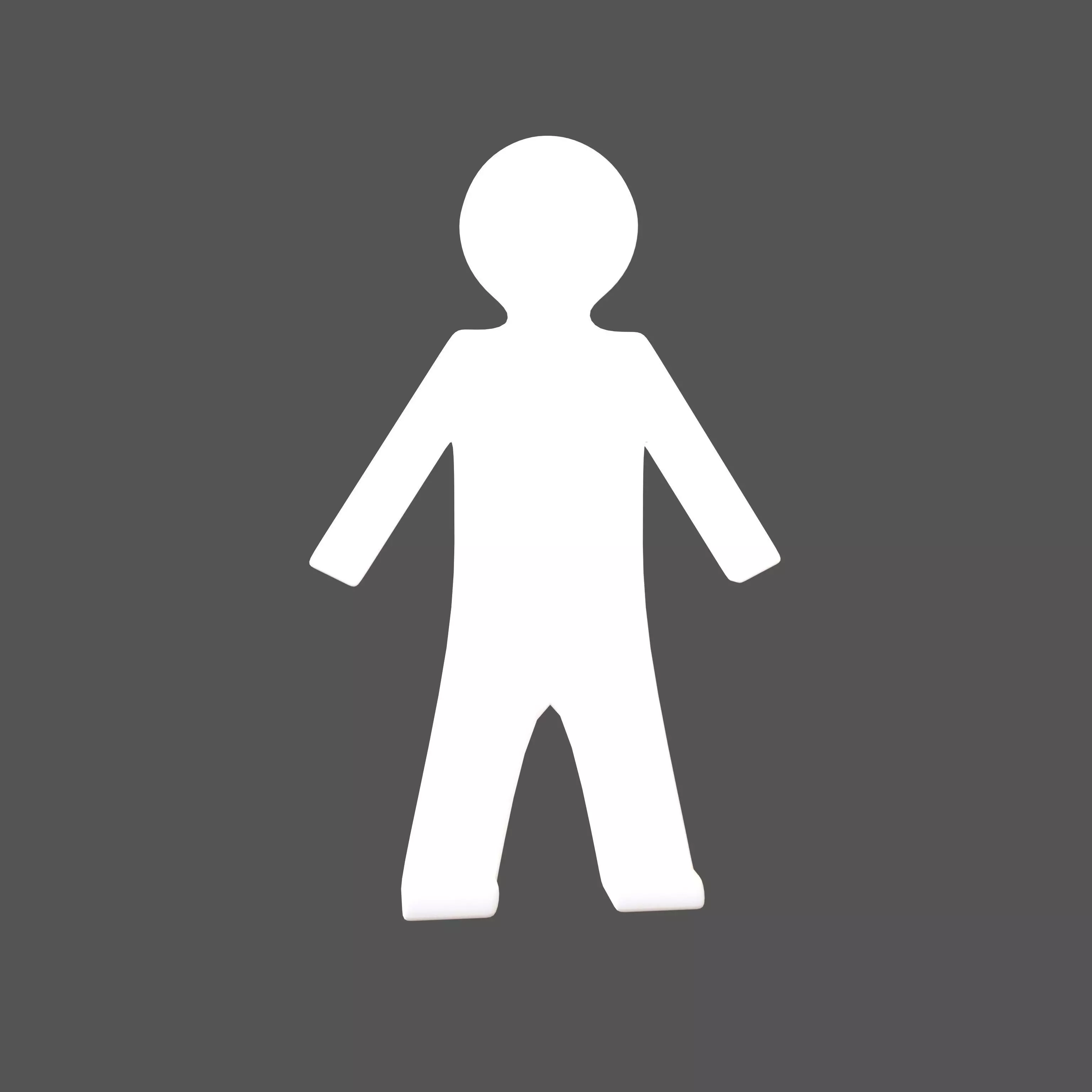 Plastic Stickman Stand v1 002 Low-poly 3D model_0