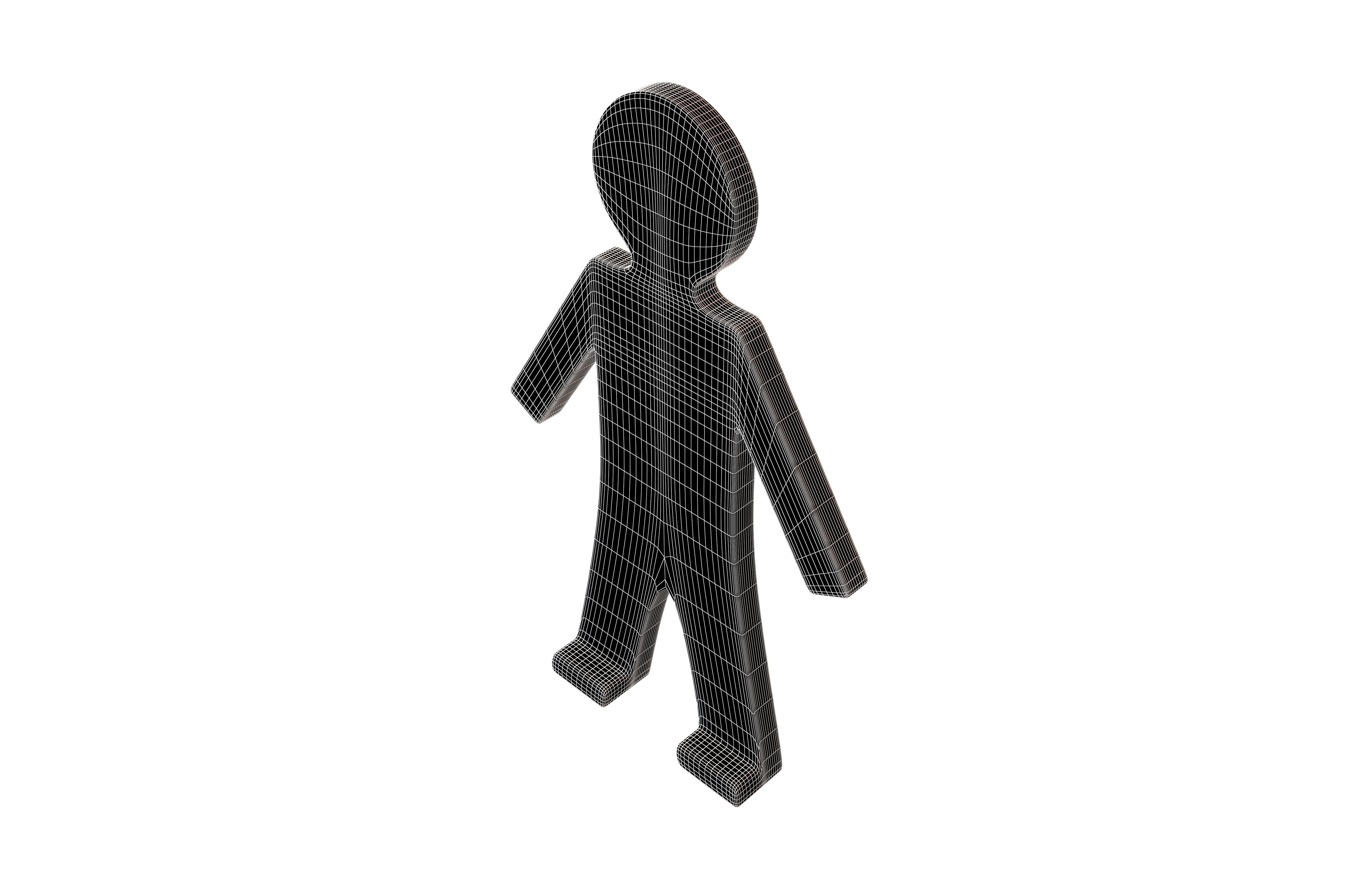 Plastic Stickman Stand v1 002 Low-poly 3D model_6