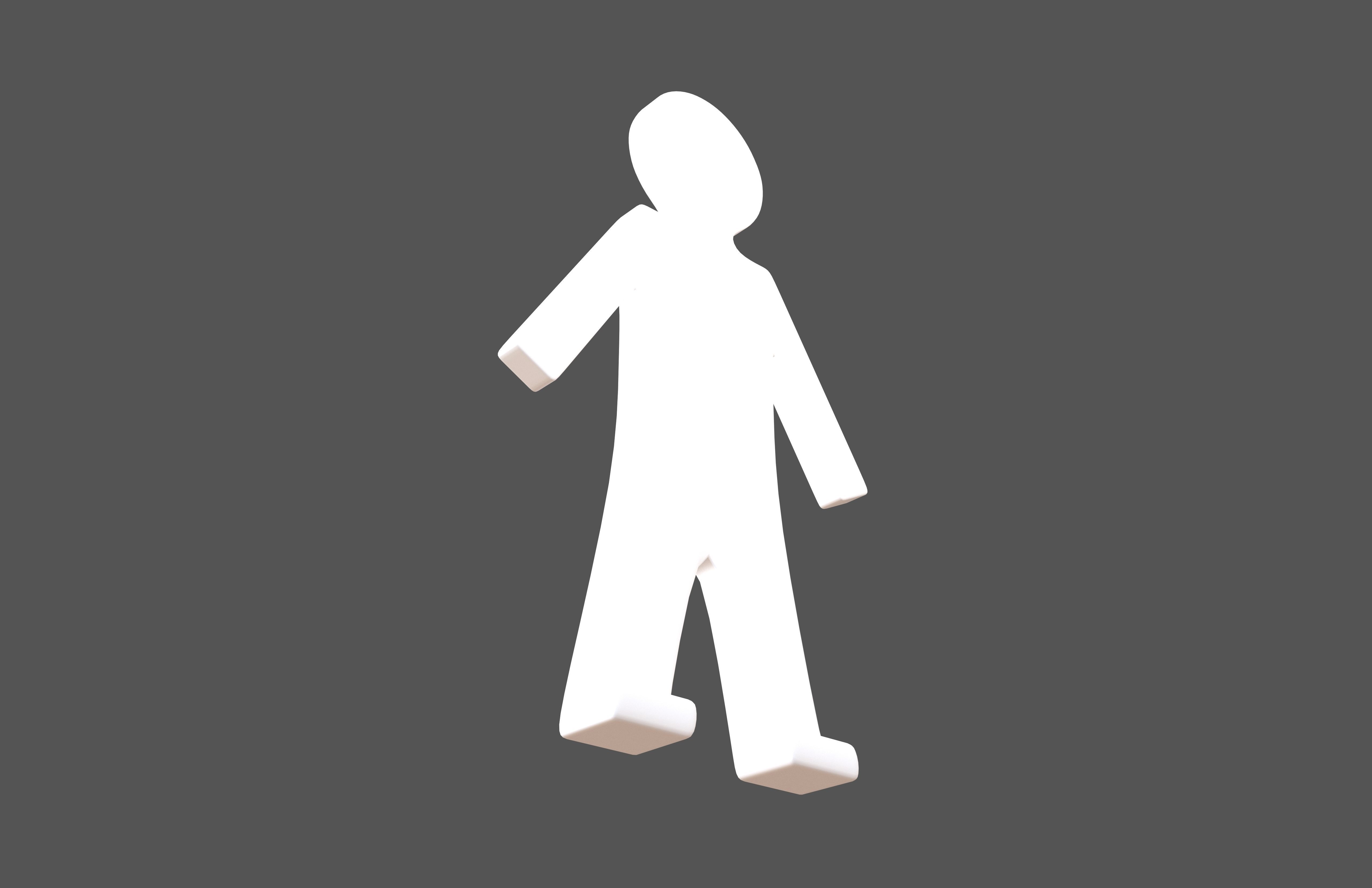 Plastic Stickman Stand v1 002 Low-poly 3D model_3