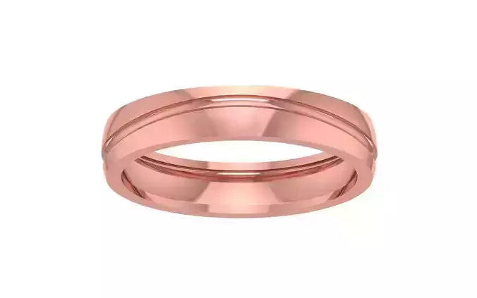 Plain Gold Women Wedding Band 3dm STL OBJ FBX Render Details