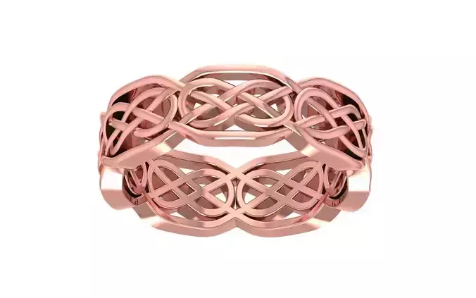 Plain Gold Women Wedding Band 3dm STL OBJ FBX Render Details