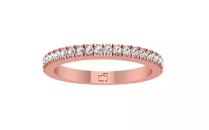 Round Diamond Pave Wedding Band 3dm STL OBJ FBX Render Details