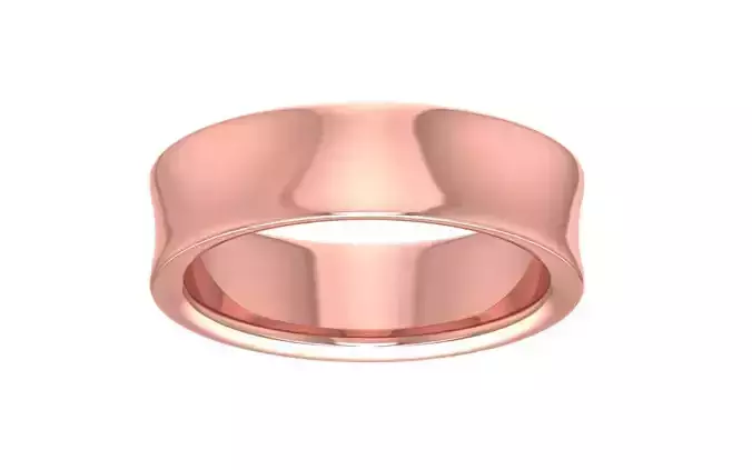 Plain Gold Women Wedding Band 3dm STL OBJ FBX Render Details