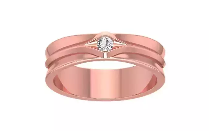 Evil Eye Round Diamond Women Wedding Band 3dm STL OBJ FBX Render