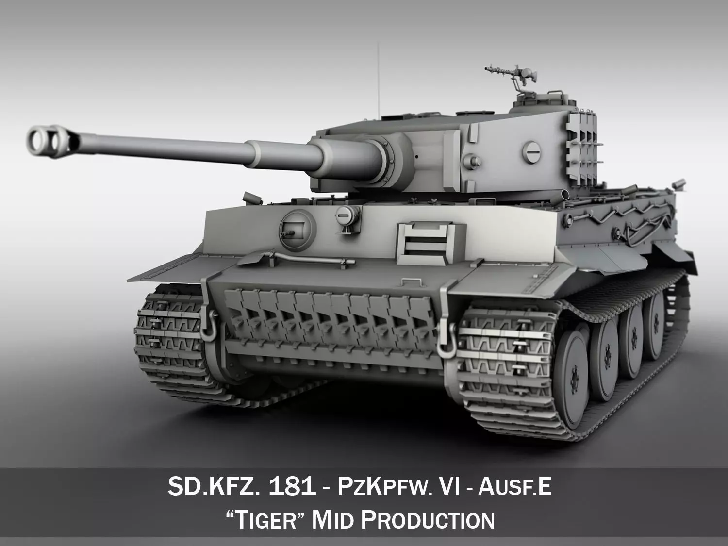 Panzerkampfwagen VI - Tiger - Mid Production 3D model