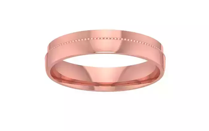 Plain Gold Women Wedding Band 3dm STL OBJ FBX Render Details