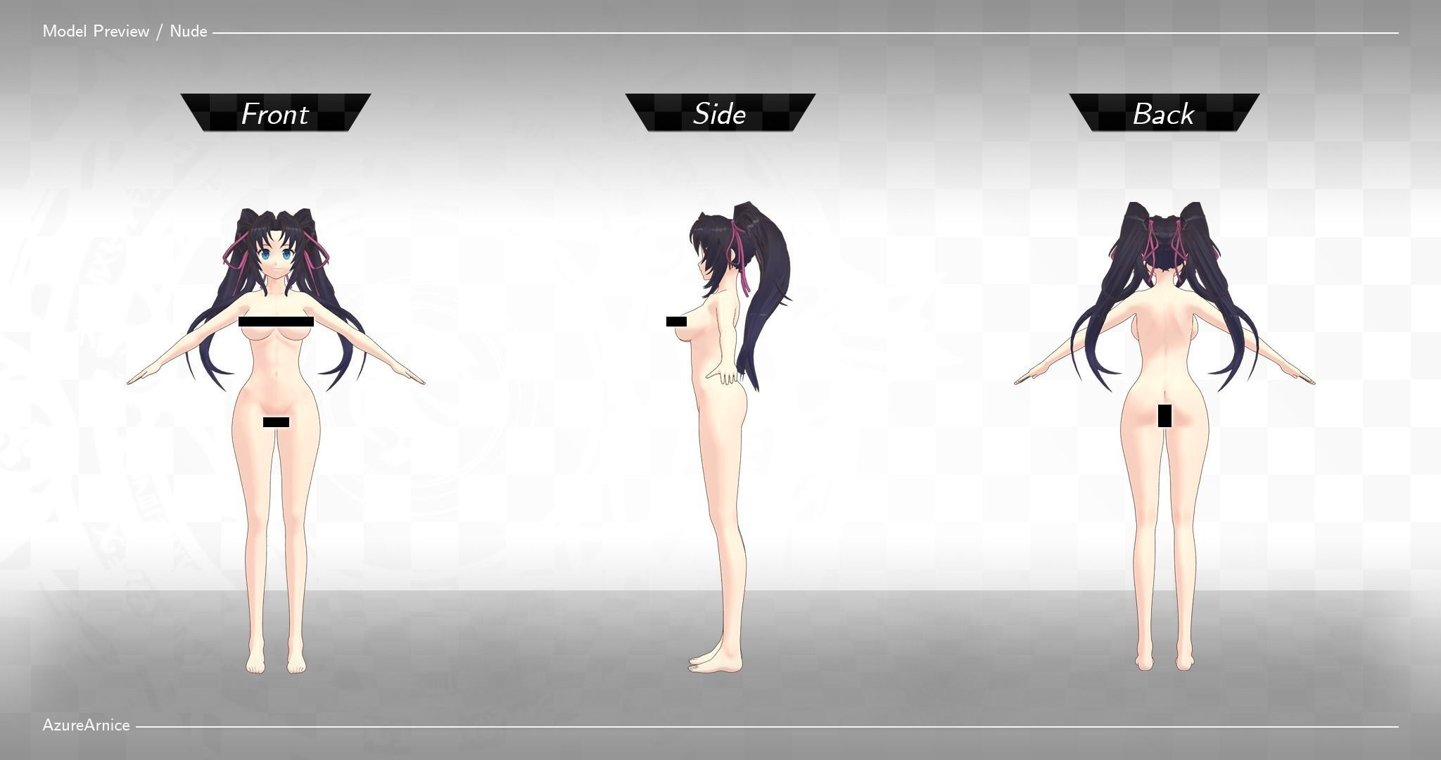 Highschool DxD - Serafall Leviathan MMD Model DELUXE Low-poly 3D model_9