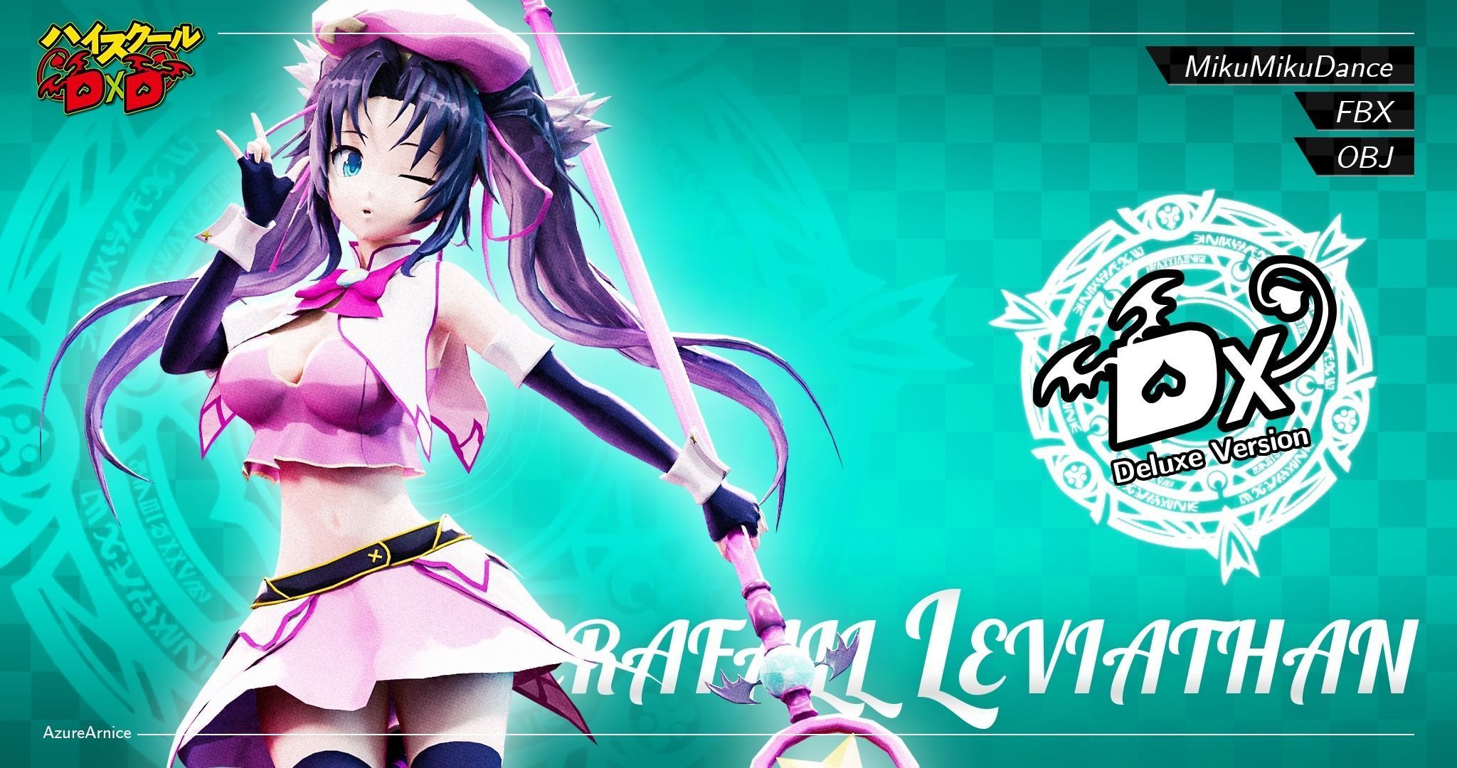 Highschool DxD - Serafall Leviathan MMD Model DELUXE Low-poly 3D model_2