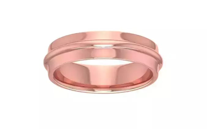 Plain Gold Women Wedding Band 3dm STL OBJ FBX Render Details
