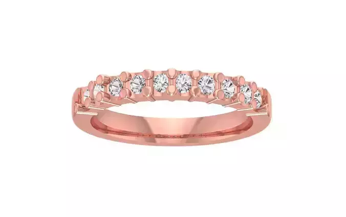 Round Diamond Bubble Wedding Band 3dm STL OBJ FBX Render Details