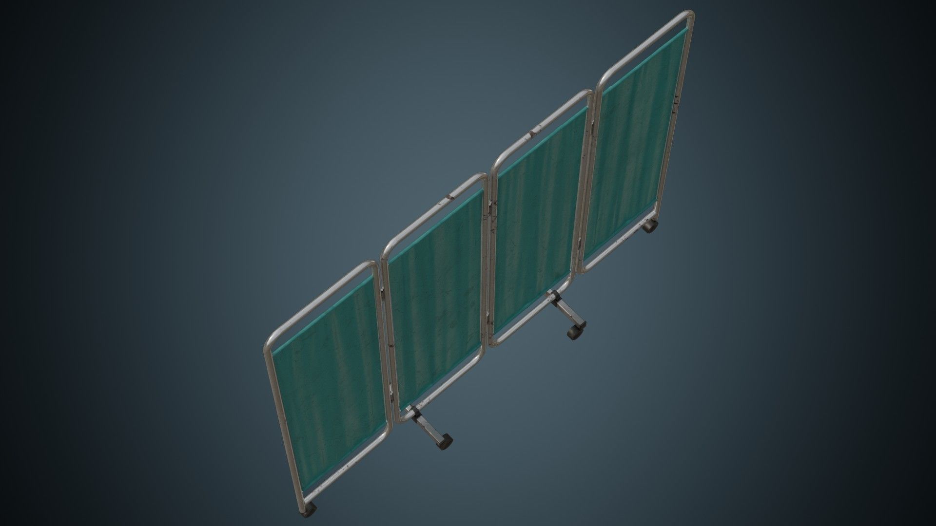 Standing Curtain 1B Low-poly 3D model_1