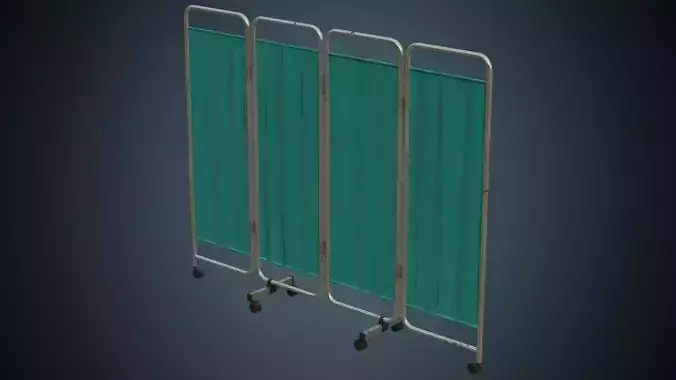 Standing Curtain 1B Low-poly 3D model