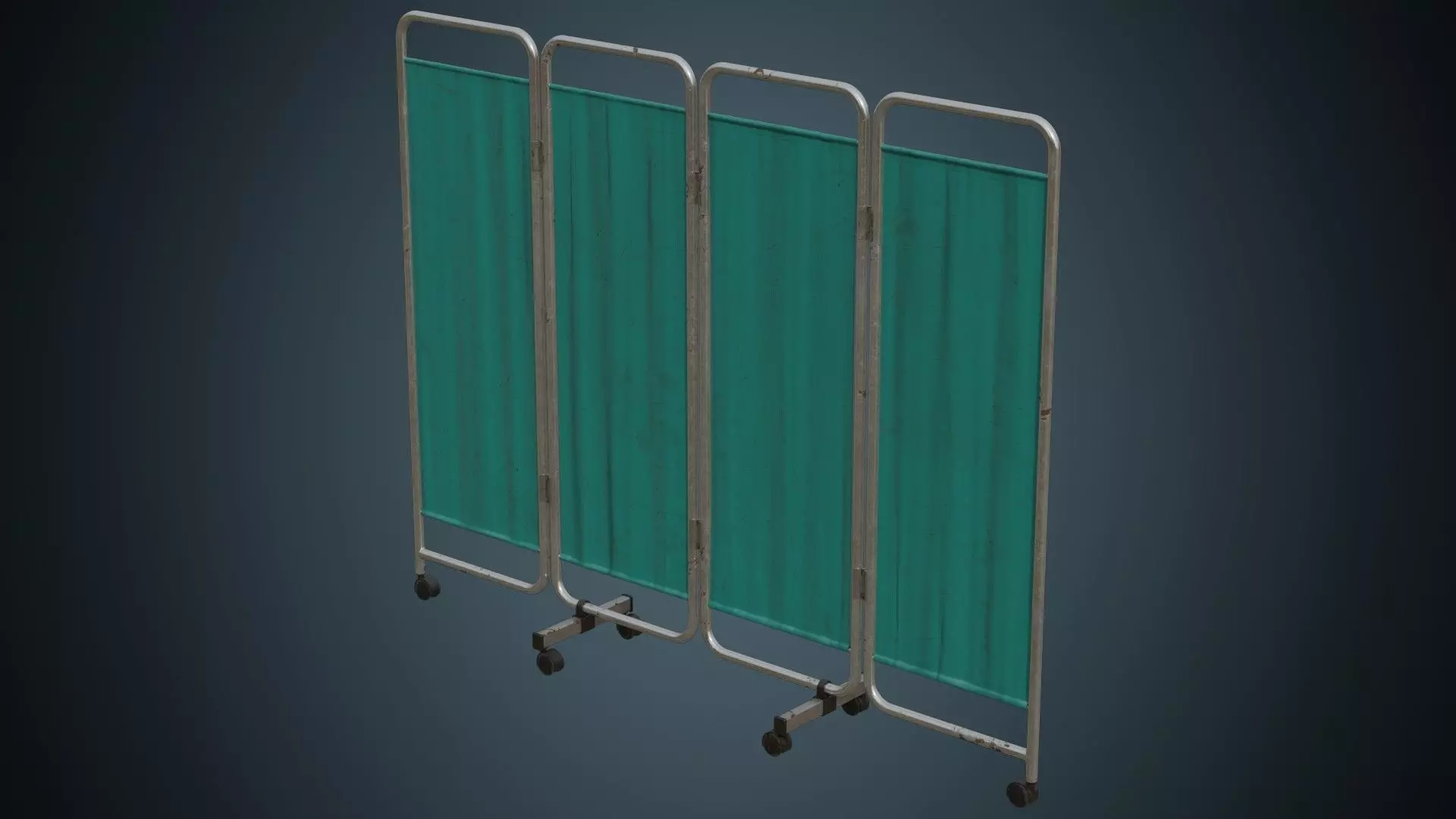 Standing Curtain 1B Low-poly 3D model_0